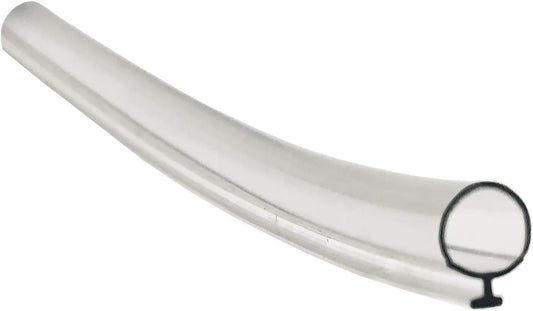 Gordon Glass Clear Vinyl Bulb type Shower Door Seal Sweep, 3/16 inch fin width, 3/32 inch backing width to use with Frameless or Framed Shower Doors, 84 inch long