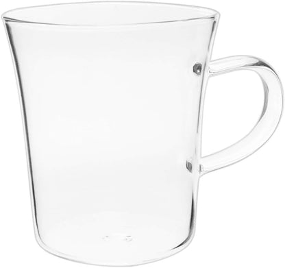Glass Filtering Tea Maker Teapot with a Warmer and 6 Double-walled Tea Cups Set (Heating base, Standard)