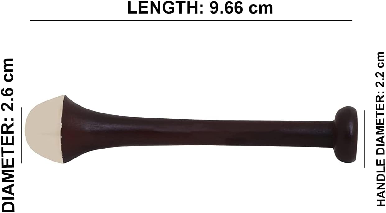 Mini kansa Wand for face Massager with Teak Wood Handle (Dark Brown)