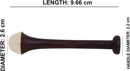 Mini kansa Wand for face Massager with Teak Wood Handle (Dark Brown)