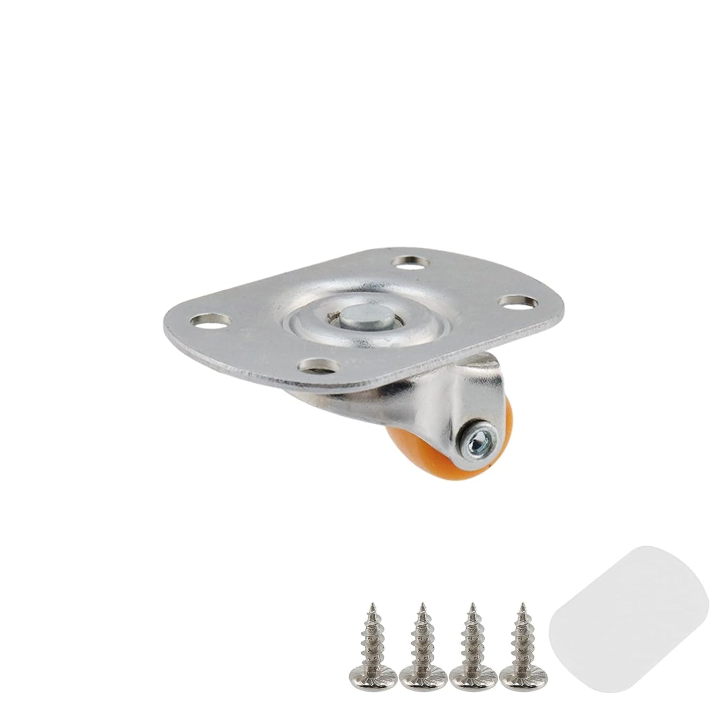 Semetall 4PCS Swivel Caster Wheels Square Cup Furniture Castors (Bronze) | 150kg Load Capacity, with Screws for Piano Feet, Sofa, Table, 1.02 Inch (26mm) Wheels