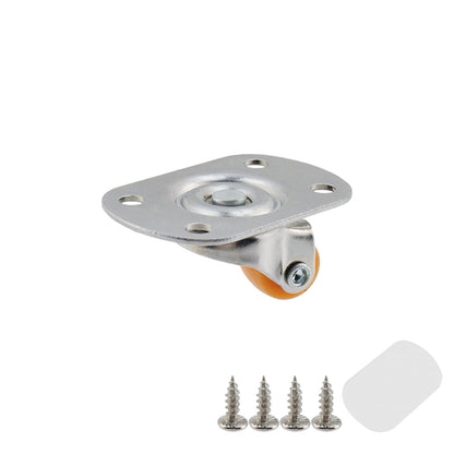 Semetall 4PCS Swivel Caster Wheels Square Cup Furniture Castors (Bronze) | 150kg Load Capacity, with Screws for Piano Feet, Sofa, Table, 1.02 Inch (26mm) Wheels