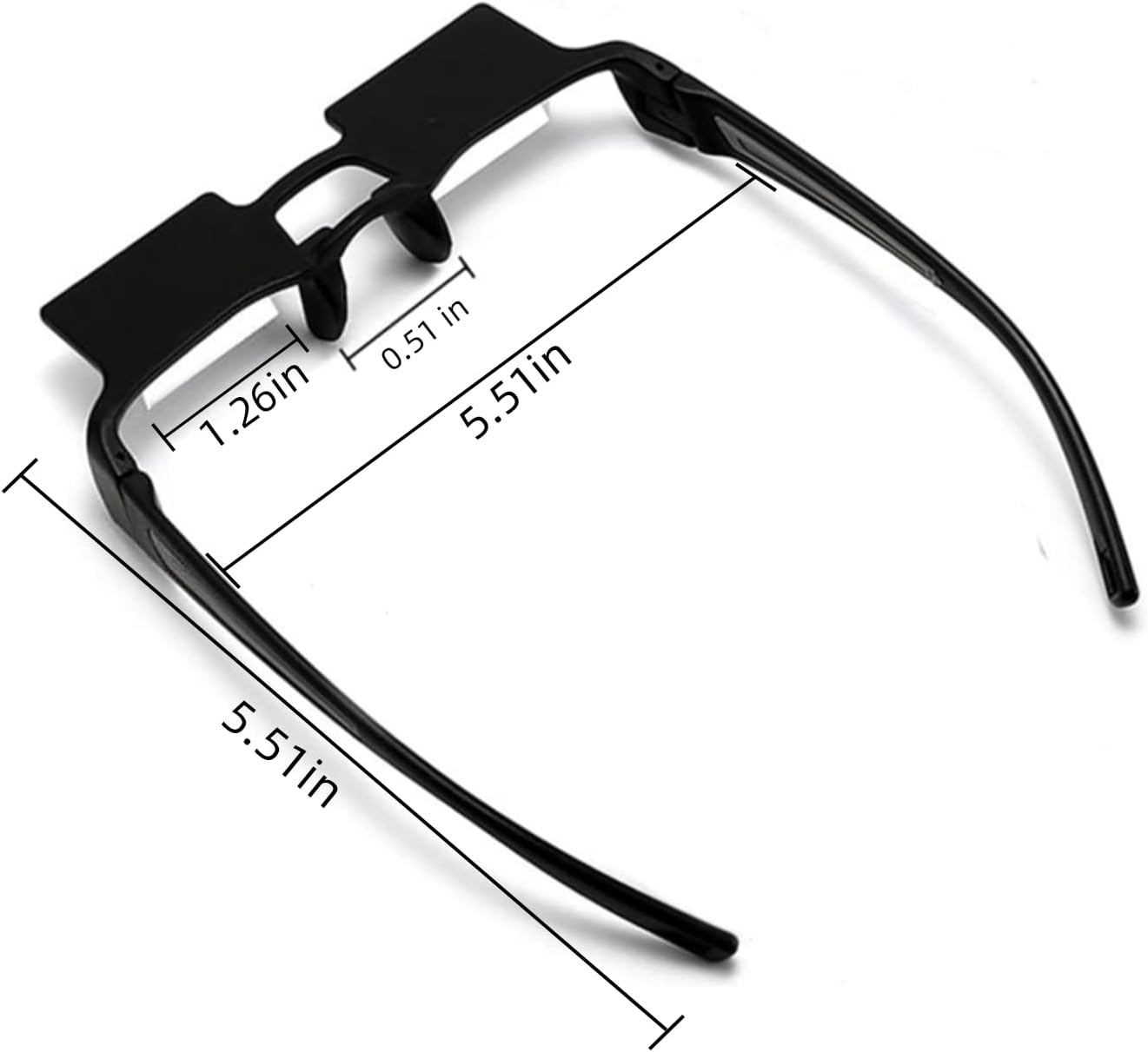 CHANGAR Prism Glasses Light-weight Lazy Glasses Horizontal Reading Spectacles 90° Vision Neck Protection Prism Glasses for Bedridden Lying Down Reading and Watching TV/Mobile Phone in Bed