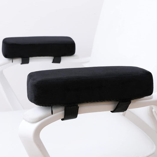 LargeLeaf Extra Thick 2 inches Chair with Memory Foam Armrest Pads 2-Piece