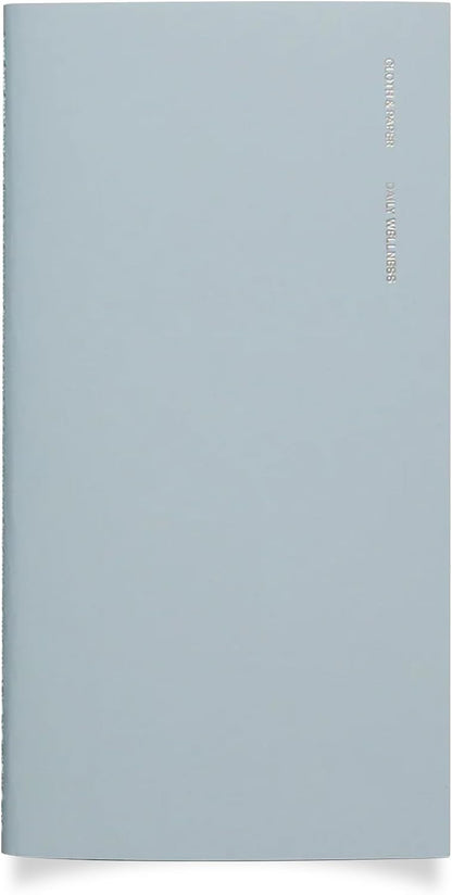 Cloth & Paper Travel Notebook | Daily Wellness Planner – Smoked Salt | Pocket Plus Wellness Planner 3.2" x 6" | Habit Tracker & Self Care Journal for Goals, Gratitude & Reflection – Soft Touch Cover