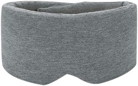 3D Sleep Mask for Side Sleepers, Blackout & Zero Pressure - Breathable Memory Foam, Adjustable Strap - for Travel, Yoga & Meditation Black