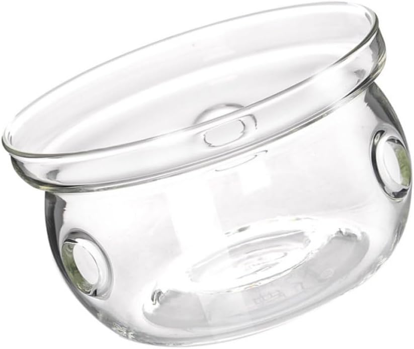 STOBAZA Stylish Glass Teapot Tealight Warmer Base with Insulated Heat Preservation Function, Creative Glass Heating Base for Office and Tea Party Use