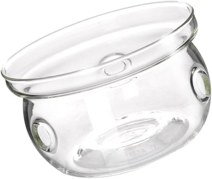 STOBAZA Stylish Glass Teapot Tealight Warmer Base with Insulated Heat Preservation Function, Creative Glass Heating Base for Office and Tea Party Use