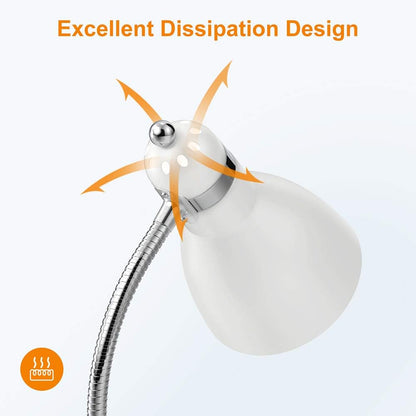 LEPOWER Floor Lamp, Metal Standing Lamp with Adjustable Gooseneck for Dorm | Easy to Assemble, E26 Base, Sturdy Metal Base, Convenient Switch, Task Reading Pole Lights for Office & Bedroom, Living Room