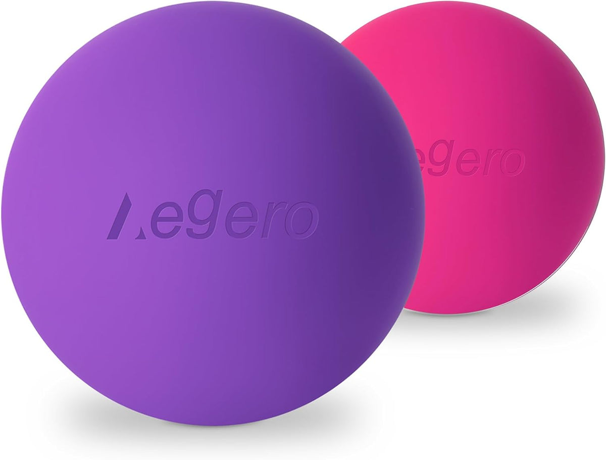 Massage Lacrosse Balls for Myofascial Release,Yoga Deep Tissue Massage,Trigger Point Therapy and Foot Plantar Fasciitis,Muscle Soreness Massager Ball (2Pack,Deep Blue and Purple)