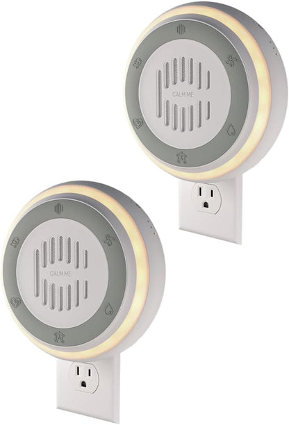 Wall Plug in White Noise Sound Machine for Office Privacy & Noise Canceling, White Noise Machine for Sleeping Adults & Baby, Therapy Noise Blocker with 20 Soothing Sounds & Nightlight by Calm Me.