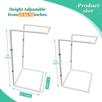 Blanket Lifters for Foot of Bed Feet Cradle Raiser Sheet Lifter Blanket Lift Support Holder Hospital Bed Rail Assistance Toe Care Leg Ankle Surgery Recovery Adjustable Height (26"- 34")