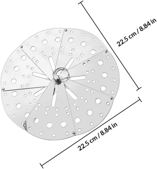 FOMIYES Adjustable Stainless Steel Spill Stopper Cover Anti-overflow Lid Multifunctional Pot Lid for Kitchen Cooking