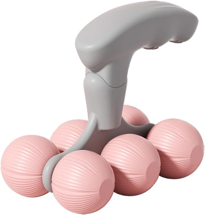 Lymphatic Massage Roller for Cellulite Remover Body Sculpting - Handheld Cellulite Massage Tool for Body Bloat Blood Circulation Lymphatic Drainage Pink
