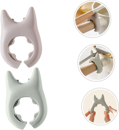 2pcs Silicone Pot Clip Spoon Rest Boil over Spill Lid Preventer Kitchen Spill Stopper Pot Cover Stopper
