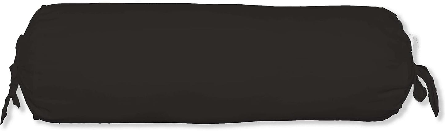Saffron HANDICRAFTS Cotton 240TC - Bolster Cover Full Round Removable Cover for Neck Roll, Leg Rest,Yoga Practice, Meditation, Bed Sofa Couch (Teal Blue, 8"x24"(20 cm x 60 cm))