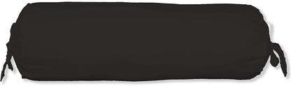 Saffron HANDICRAFTS Cotton 240TC - Bolster Cover Full Round Removable Cover for Neck Roll, Leg Rest,Yoga Practice, Meditation, Bed Sofa Couch (Teal Blue, 8"x24"(20 cm x 60 cm))