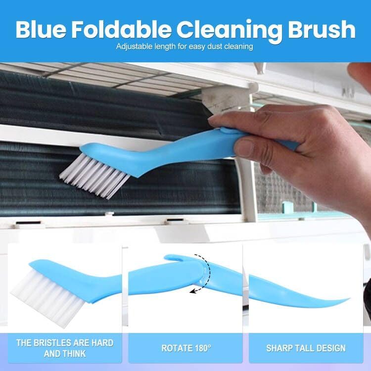 6 Pcs Air Conditioner Fin Comb Set, 3 Different AC Fin Comb Condenser Fin Straightener & 3 Brush AC Cleaner, Condenser Comb, Coil Comb, Evaporator Radiator Repair Cleaning Tool