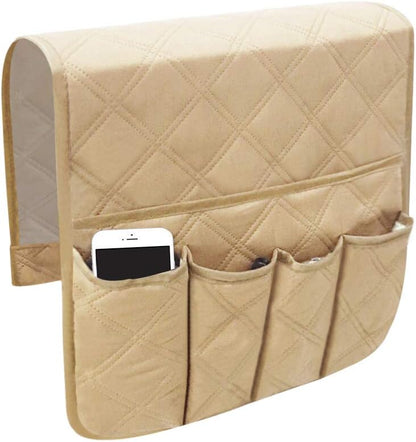 Couch Sofa Armrest Organiser Arm Chair Caddy Bedside Storage Pocket with 8 Pockets TV Remote Holder Bed Storage Pocket Bag for Cellphone Tablet Notepad Book Magazines DVD Glasses