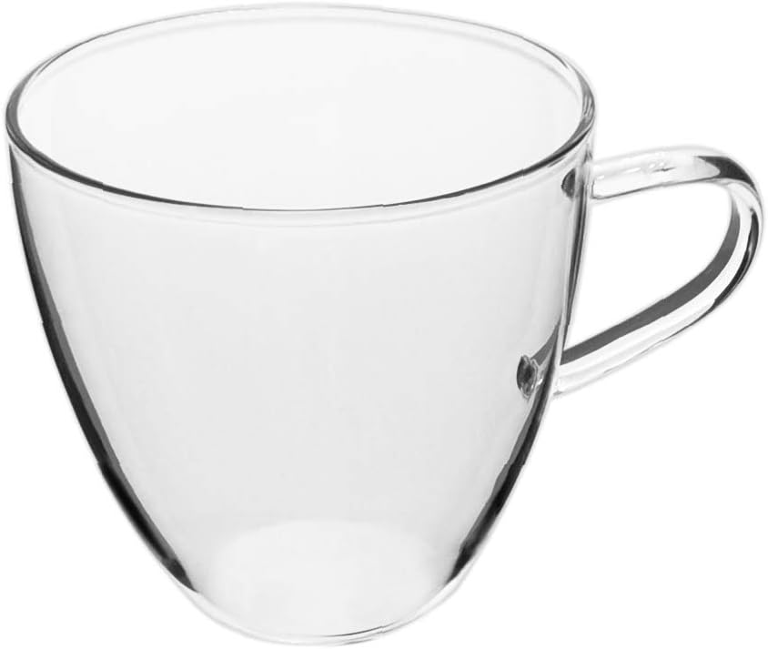 Glass Filtering Tea Maker Teapot with a Warmer and 6 Double-walled Tea Cups Set (Heating base, Standard)