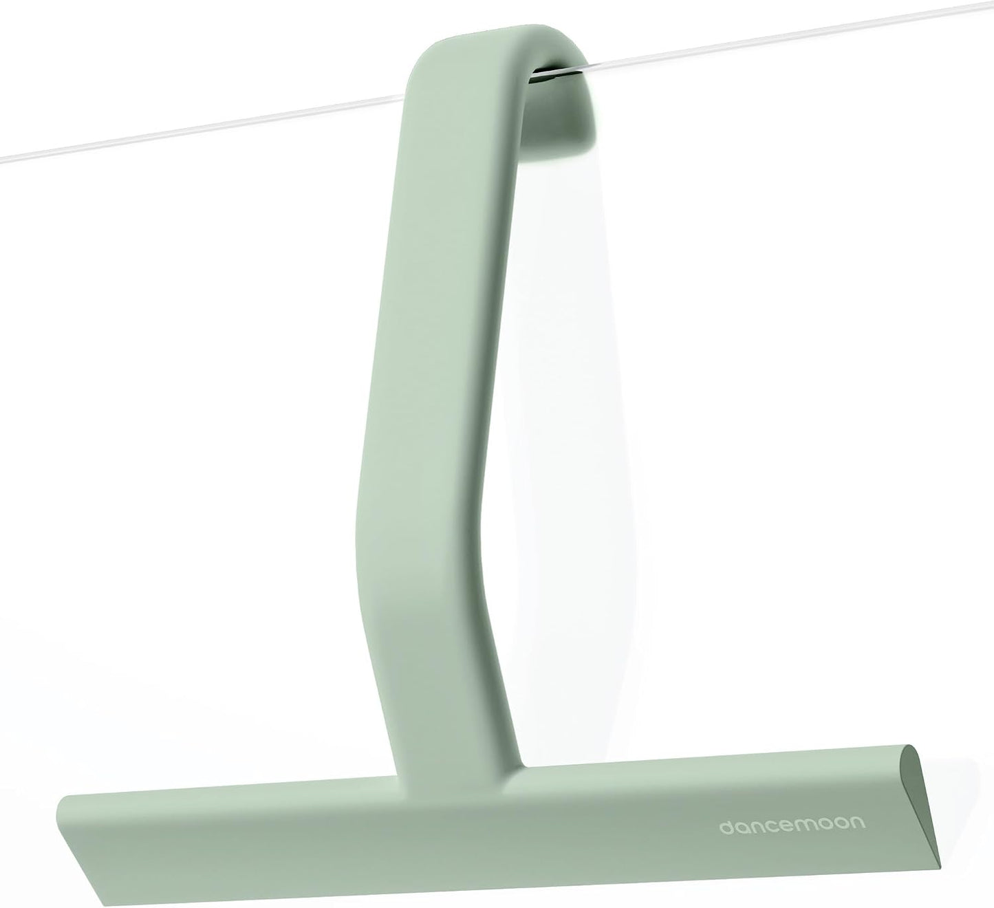 JustHang Shower Squeegee with Built-in Hook, 10-Inch Black | Award-Winning Design, All-One-Piece Soft-Touch Silicone, for Glass Door, Bathroom, Window, Mirror, Tile Wall, Car