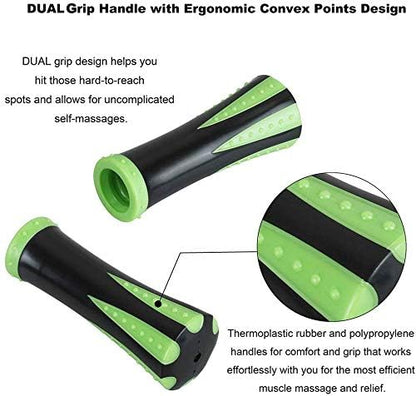 YANSYI Professional 9-Roller Deep Tissue Massage Stick - Portable Muscle Recovery Roller for Athletes, Relieves Post-Workout Soreness & Leg/Back Pain - Portable Physio Tool (Blue 1)