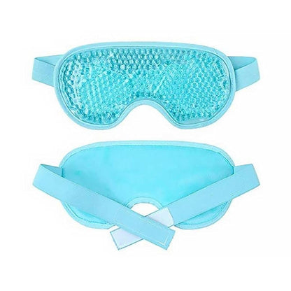 Cold Compress Eye Cover Reusable Gel Bead Sleep Eye Cover,Microwavable & Freezable Eye Compress Gel Mask with Adjustable Strap Puffy Eyes & Dark Circles for Women Girls