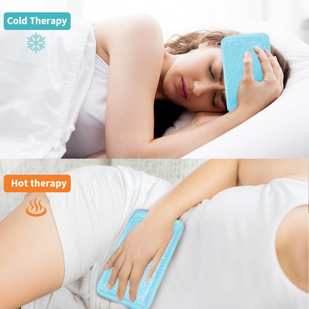 Gel Ice Pack for Injuries Reusable for Pain Swelling of Knee, Shoulder, Foot, Back, Ankle, Neck, Elbow, Wisdom Tooth - Cold or Hot Compress