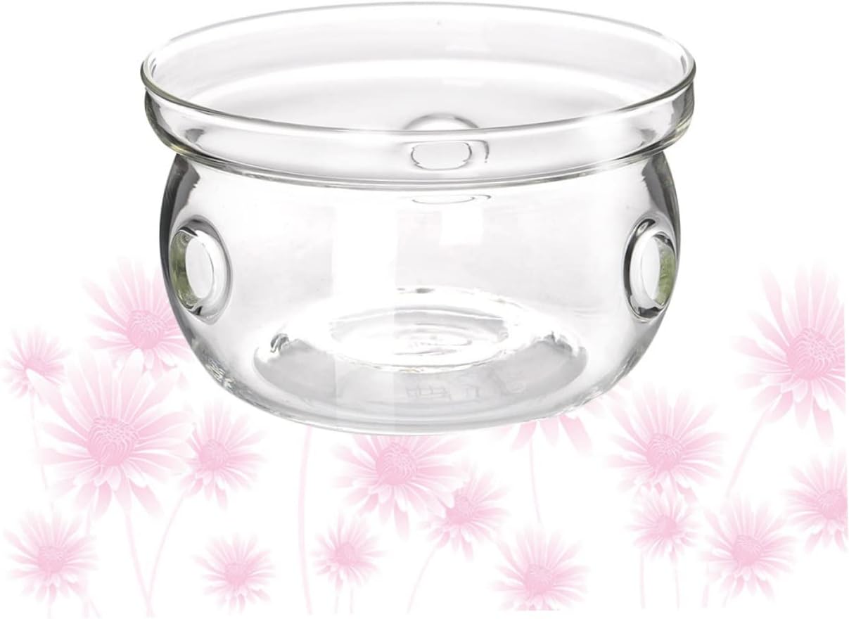 1pc Insulated Glass Base Heating Stand for Teapot Practical and Stylish Design for Home Tea Parties Keeps Tea Warm Without Candle