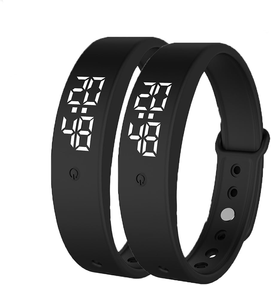 Vibrating Alarm Clock Watch for Heavy Sleepers, Silent Wake Up Bracelet & Smart Wristband, Wearable Vibration Wrist Alarm, Non-Audible Sleep Wristband for Men & Women