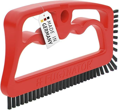 Fuginator Scrub Brush for Tile and Grout: Stiff Nylon Bristle Scrubbing Brush - Bathtub and Shower Scrubber for Floor Joints and Tile Seams - Cleaning Brush (Orange/Blue)