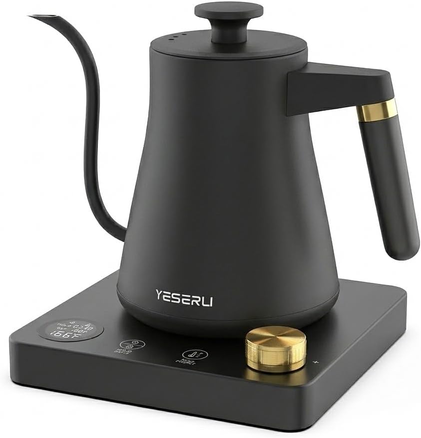 Gooseneck Electric Kettle with ±1℉ Temperature(104-212F) Control 1.0L