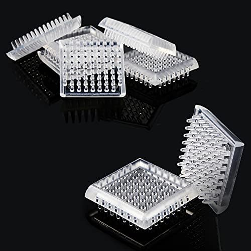 Jetec 16 Pcs Carpet Protectors for Furniture Legs Rug Protector Spiked Caster Cups Furniture Coasters for Carpets Plastic Anti-dent Carpet Protector for Chairs Sofas Tables Bed (Round)