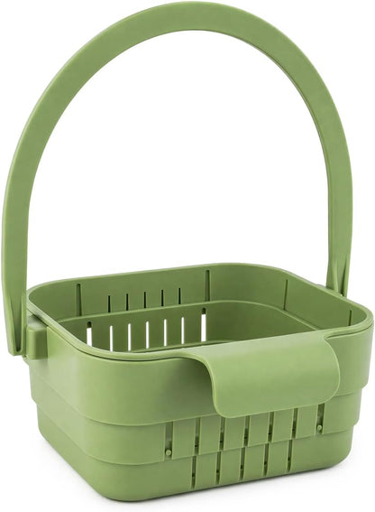 Kitchen Foldable Hanging Sink Drain Basket - Faucet Hanging Strainer Basket | Multifunctional