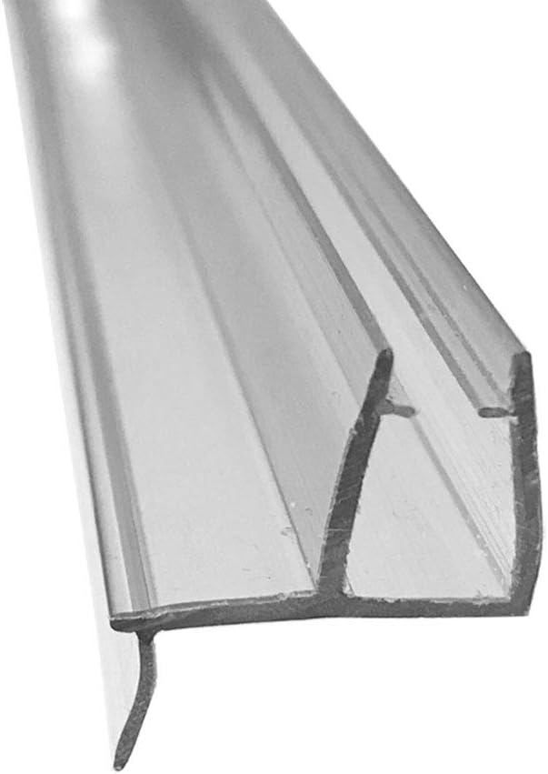 Universal Clear Shower Door Bottom Sweep with Drip Rail for 3/16" and 1/4" Glass - 35 in Long