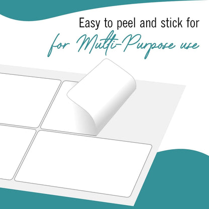 White Food Labels - 160 Removable Labels, 1.5 x 3-Inch
