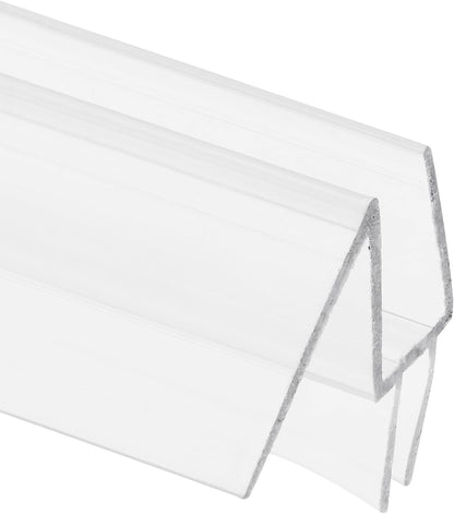 Prime-Line M 6258 Frameless Shower Door Bottom Seal for 3/8 In. Thick Glass Doors – Stop Shower Leaks and Create a Water Barrier, 36 In., Clear Vinyl (Single Pack)