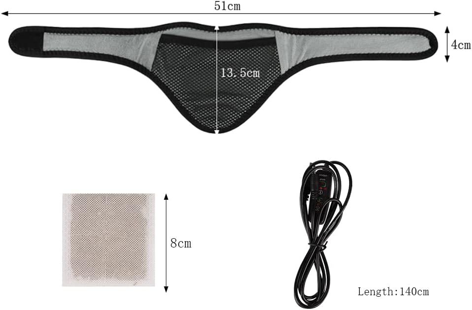 USB Neck Heating Pad Heated Neck Wrap for Pain Relief Electric Neck Warmer Collar Physical Therapy Heated Neck Brace 3 Adjustable Temp Auto Shut Off Portable Neck Heat Brace for Soreness Stiffness