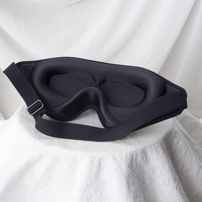 3D Sleep Mask for Side Sleepers, Memory Foam Eye Mask for Sleeping, 100% Blackout, Breathable & Lightweight, Adjustable Strap, No Pressure on Eyes, Soft Travel Sleep Mask for Men & Women Black