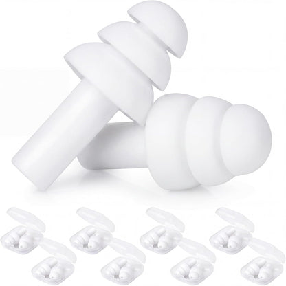 24 Pairs Black Ear Plugs Bulk NRR 29dB Reusable Silicone Ear Plugs with Plastic Cases Soft Foam Plug for Sleeping Noise Cancelling Concerts Shooting Swimming Noise Reduction