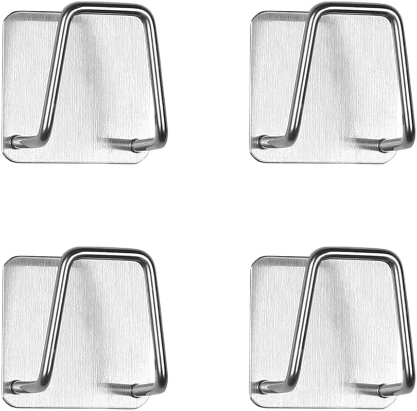 Pot Lid Holder, 2 Pairs of Wall Mount Pot Lid Organizer,304 Stainless Steel Self Adhesive Cabinet Door Pot Lid Holder Rack for Kitchen Wall Mount,Freely Adjustable Length