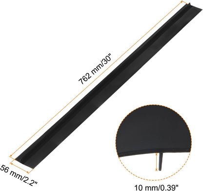 uxcell 1Pcs Kitchen Stove Counter Gap Cover 30"/762mm Silicone Can Be Cut to Any Size Long Kitchen Range Gap Filler for Keeps Stovetop Clean, Black