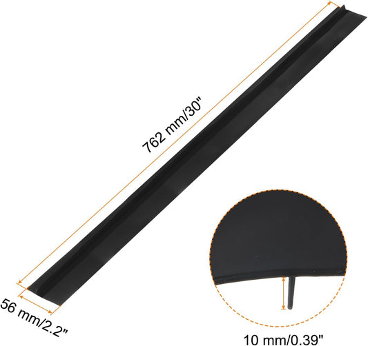 uxcell 1Pcs Kitchen Stove Counter Gap Cover 30"/762mm Silicone Can Be Cut to Any Size Long Kitchen Range Gap Filler for Keeps Stovetop Clean, Black
