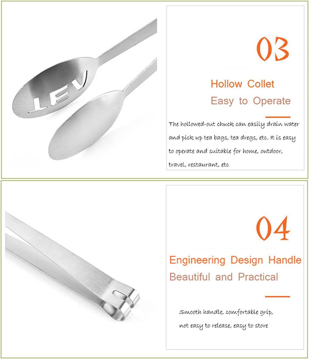 3pcs Tea Bag Clip, Round Lemon Slicer Clip, thickened Stainless Steel Tea Bag Tongs, Kitchen Tool Tea Bag Squeezer Holder Grip, Gold
