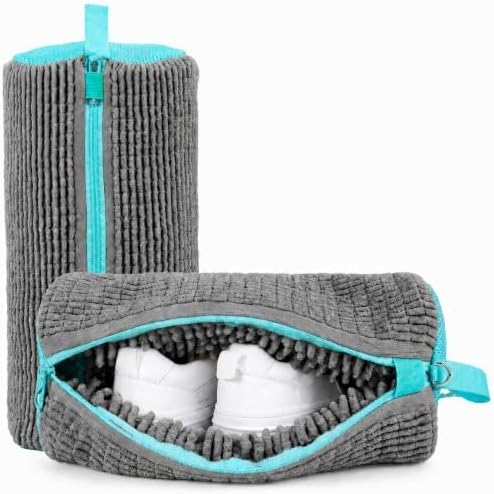 Kalitease Shoe Washing Bag – 2Pcs Reusable Shoe Laundry Bags for Sneakers, 360° Deep Cleaning, Secure Lock Sneaker Washing Machine Bag with 6 Deodorizer Balls & Shoe Trees (white)