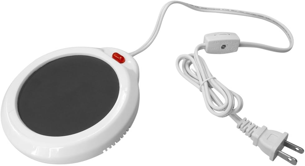 Evelots Electric Desk Cup Warmer - Candle Warming Plate - Coffee Mug Heater - Also Great for Hot Tea, Hot Chocolate, Soup, Scented Candles - On/Off Indicator Light