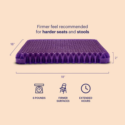 Purple Back Cushion, Lumbar Support Pillow for Office Chair, Car Seat