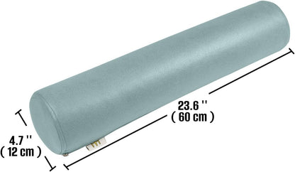 2 Pack Neck Roll Pillow, High-Density Foam Cylinder Bolster Pillow for Neck, Back & Lumbar Support, Ergonomic Round Pillow for Side Sleepers, Sleeping, Removable Washable Cover (7.9''x23.6'' Orange)