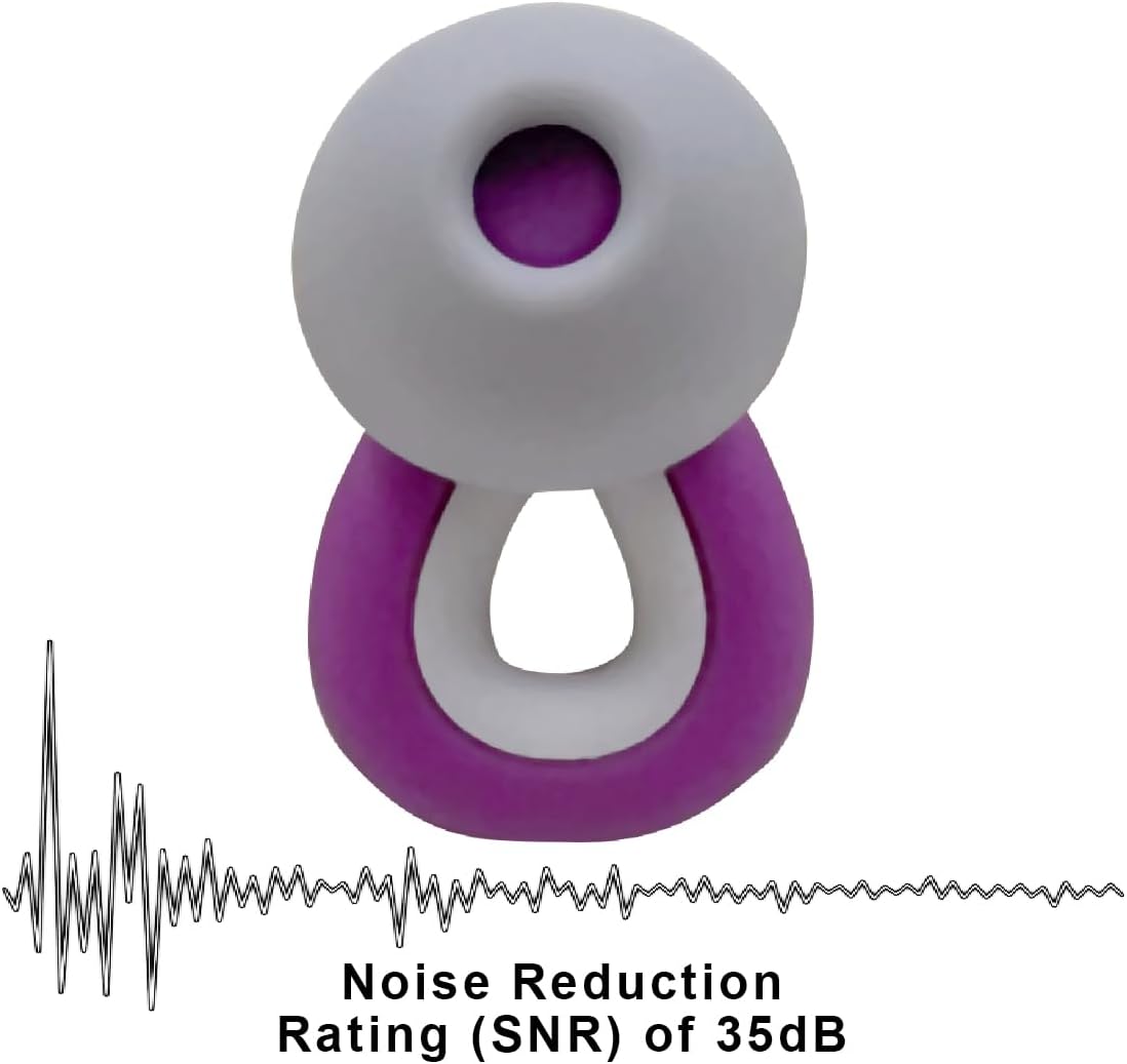 Ear Plugs for Sleeping, 1 Pair Ear Plugs for Sleeping Noise Cancelling Concert EarPlugs Silicone Noise Reduction Earplugs for Swimming, Working, Concert & 35dB