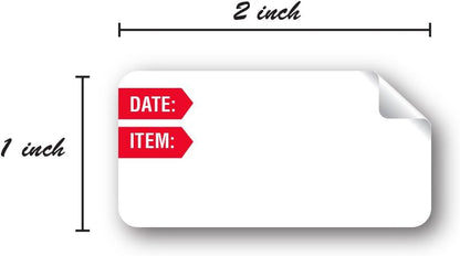 500 Dissolvable Food Prep Labels 1" x 2" Restaurant Quality Food Stickers/Meal Prep Leftovers Containers Organization/Made in The USA